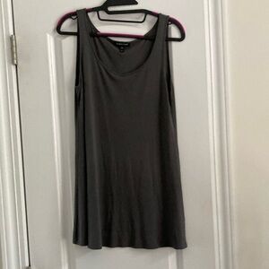 Eileen Fisher Women's Gray Silk Jersey Tunic Tank XS